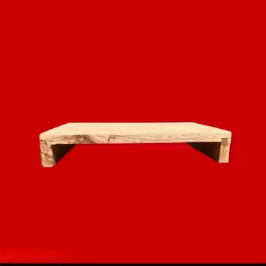 Handcrafted Wooden Pooja Stand Chowki for Home Mandir Durable Solid Wood Temple Stand for Idols Daily Worship Traditional Puja Platform thumbnail 1