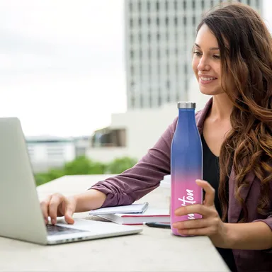 Milton Thermosteel Bottle 1 Litre | Hot and Cold Stainless Steel Water Bottle for Office| Travel| Gym| School | Leak Proof| Rust Proof| Pink thumbnail 4