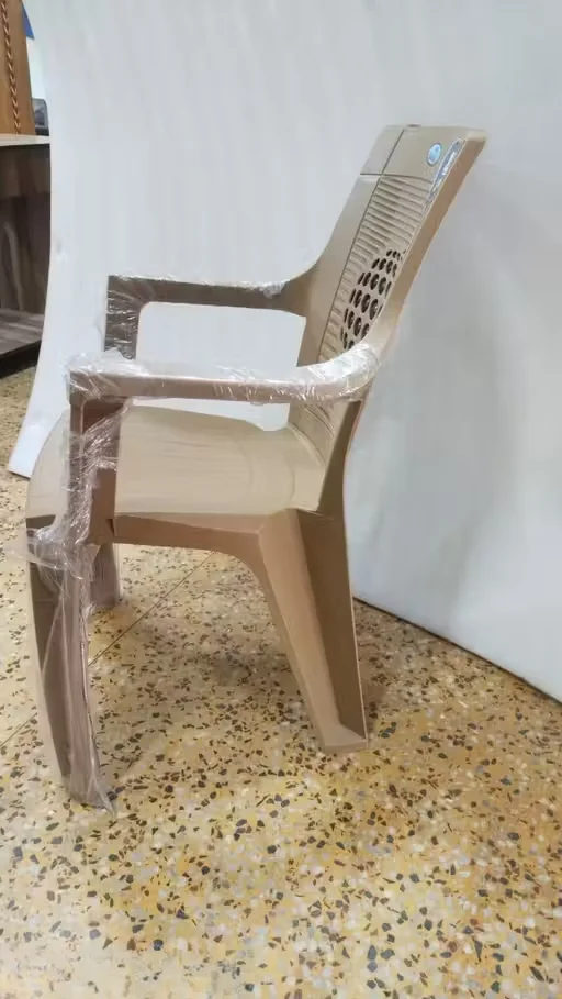 Premium Stackable Plastic Arm Chair Marble Beige for Home Balcony Patio Living Room Outdoor Seating Weather‑Resistant Comfortable Polypropylene Seating image 2