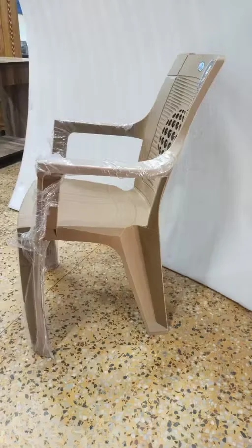 Premium Stackable Plastic Arm Chair Marble Beige for Home Balcony Patio Living Room Outdoor Seating Weather‑Resistant Comfortable Polypropylene Seating image 3