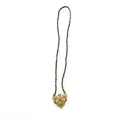 Gold Plated Designer Mangalsutra with Premium Black Beads and Elegant Pendant Bridal Daily Wear Necklace Traditional Indian Jewellery for Women thumbnail 1
