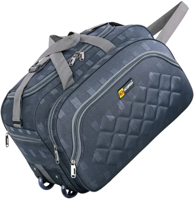 Strolley Duffel Bag 80 L | Unisex expandable waterproof polyester lightweight duffel bag | Large capacity Grey image 1