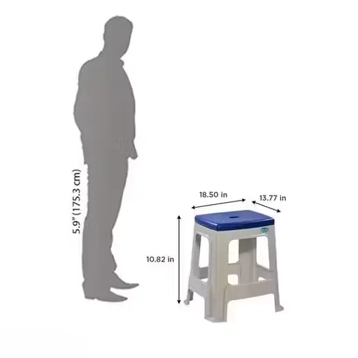 Lightweight Sturdy Plastic Multipurpose Stool for Kitchen Bathroom Home Use | Portable Slip-Resistant Step | Sitting Stool for Kids Adults | Compact Durable Seating Aid image 2