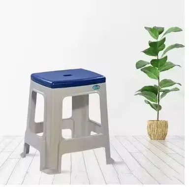 Lightweight Sturdy Plastic Multipurpose Stool for Kitchen Bathroom Home Use | Portable Slip-Resistant Step | Sitting Stool for Kids Adults | Compact Durable Seating Aid thumbnail 2