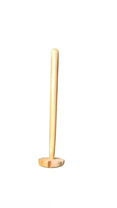 Premium Wooden Makhan Dall Traditional Butter Churner Manual Wooden Hand Blender for Ghee Lassi Curd Buttermilk Mathani Eco‑Friendly Kitchen Tool Natural Handmade Wood India thumbnail 1