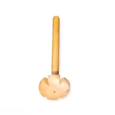 Premium Wooden Makhan Dall Traditional Butter Churner Manual Wooden Hand Blender for Ghee Lassi Curd Buttermilk Mathani Eco‑Friendly Kitchen Tool Natural Handmade Wood India thumbnail 0