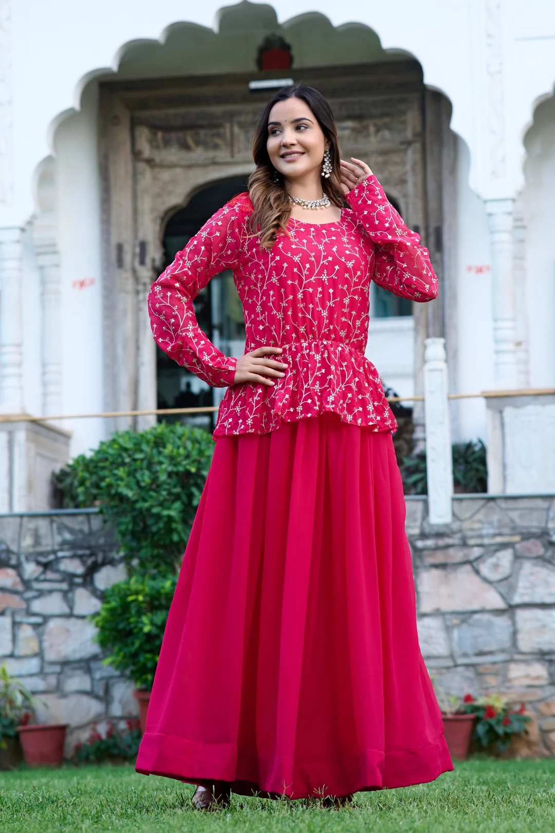 Fancy Embroidery Lehenga Choli | Fox Georgette Blooming Design| Heavy Sequence Work | Wedding Partywear Ethnic Set Semi-Stitched image 3
