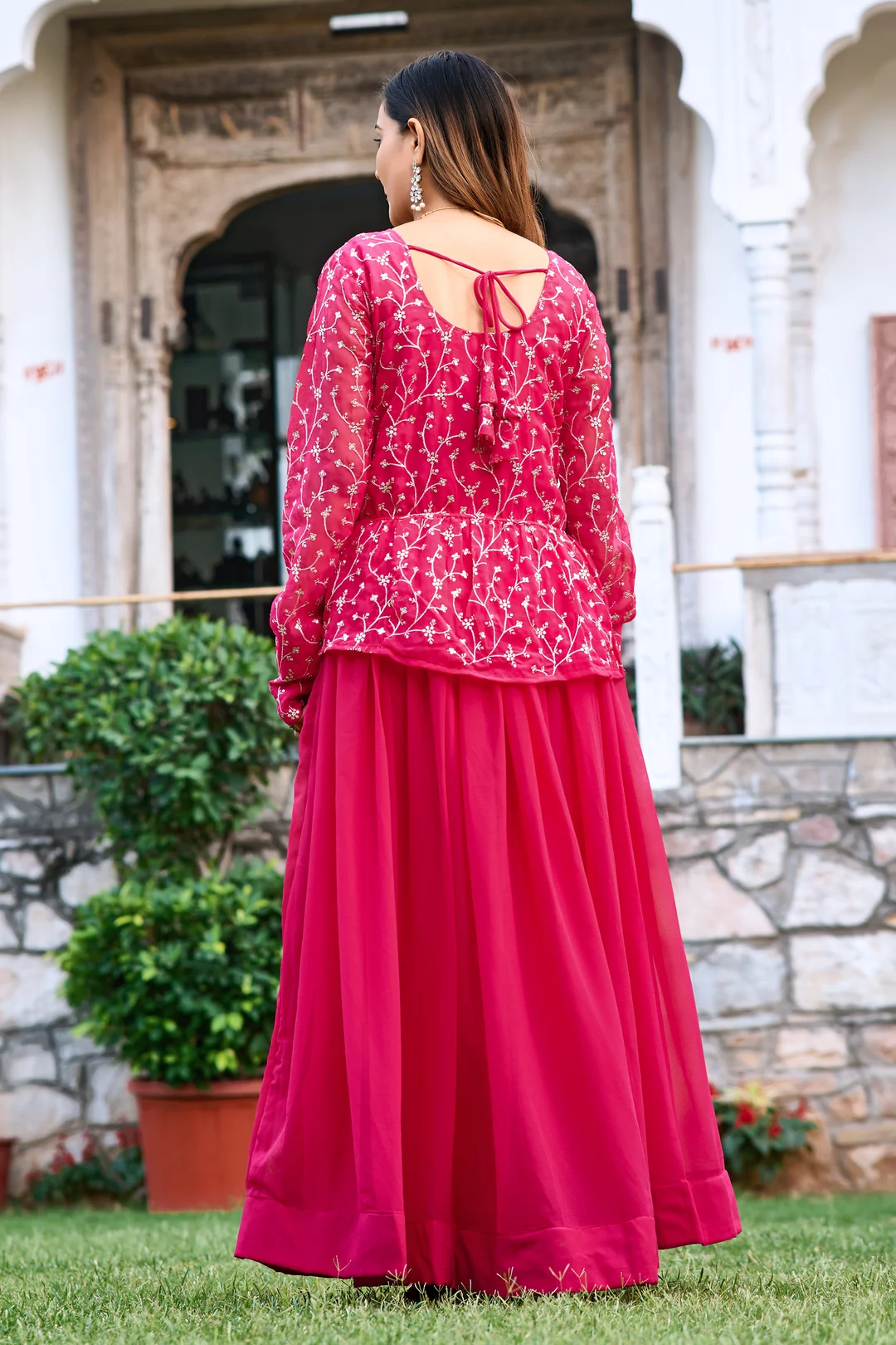Fancy Embroidery Lehenga Choli | Fox Georgette Blooming Design| Heavy Sequence Work | Wedding Partywear Ethnic Set Semi-Stitched image 4
