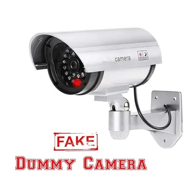 Dummy CCTV Camera with Flashing Red Light | Fake Surveillance for Home Office| Realistic Outdoor Indoor Security thumbnail 1
