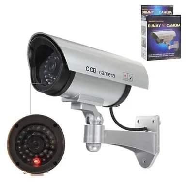 Dummy CCTV Camera with Flashing Red Light | Fake Surveillance for Home Office| Realistic Outdoor Indoor Security thumbnail 2