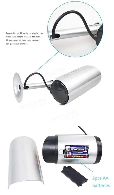 Dummy CCTV Camera with Flashing Red Light | Fake Surveillance for Home Office| Realistic Outdoor Indoor Security thumbnail 4