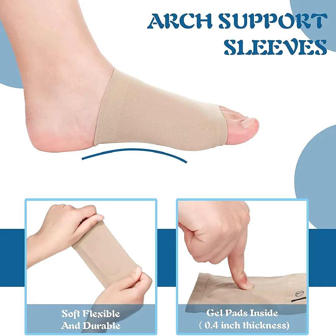 Plantar Fasciitis Arch Support Sleeves | Neoprene Cushion Orthopedic Pad for Men & Women Pain Relief | Free Size, Foot Arch Support for Foot Pain Relief image 1