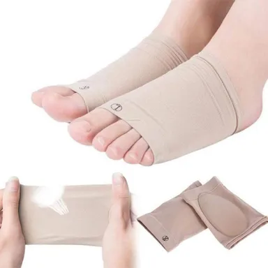 Plantar Fasciitis Arch Support Sleeves | Orthopedic Pad for Flat Feet & Neuromas | Free Size Cushion Sleeve for Both Women & Men