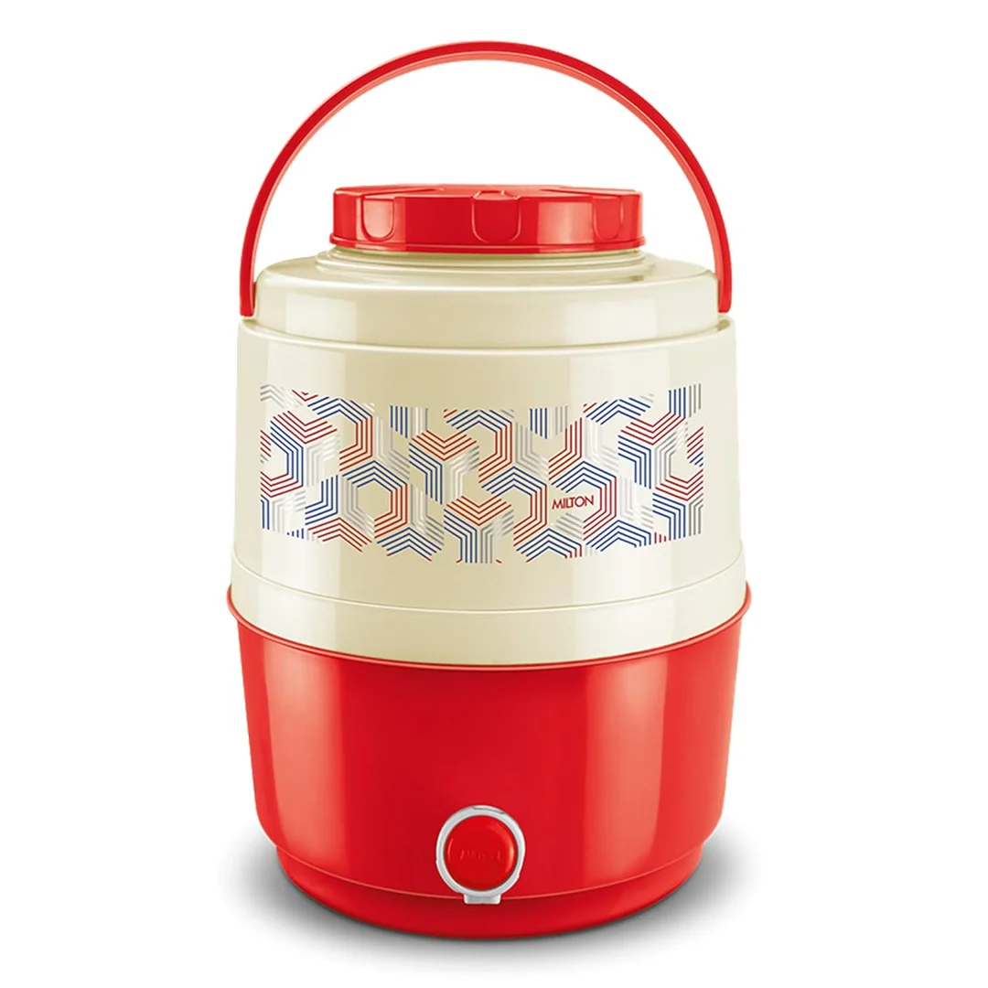 Milton New Kool Musafir 10000 Insulated Water Jug, 10 Litres, Red - Leak-Proof, Durable, Perfect for Travel and Picnics image 1