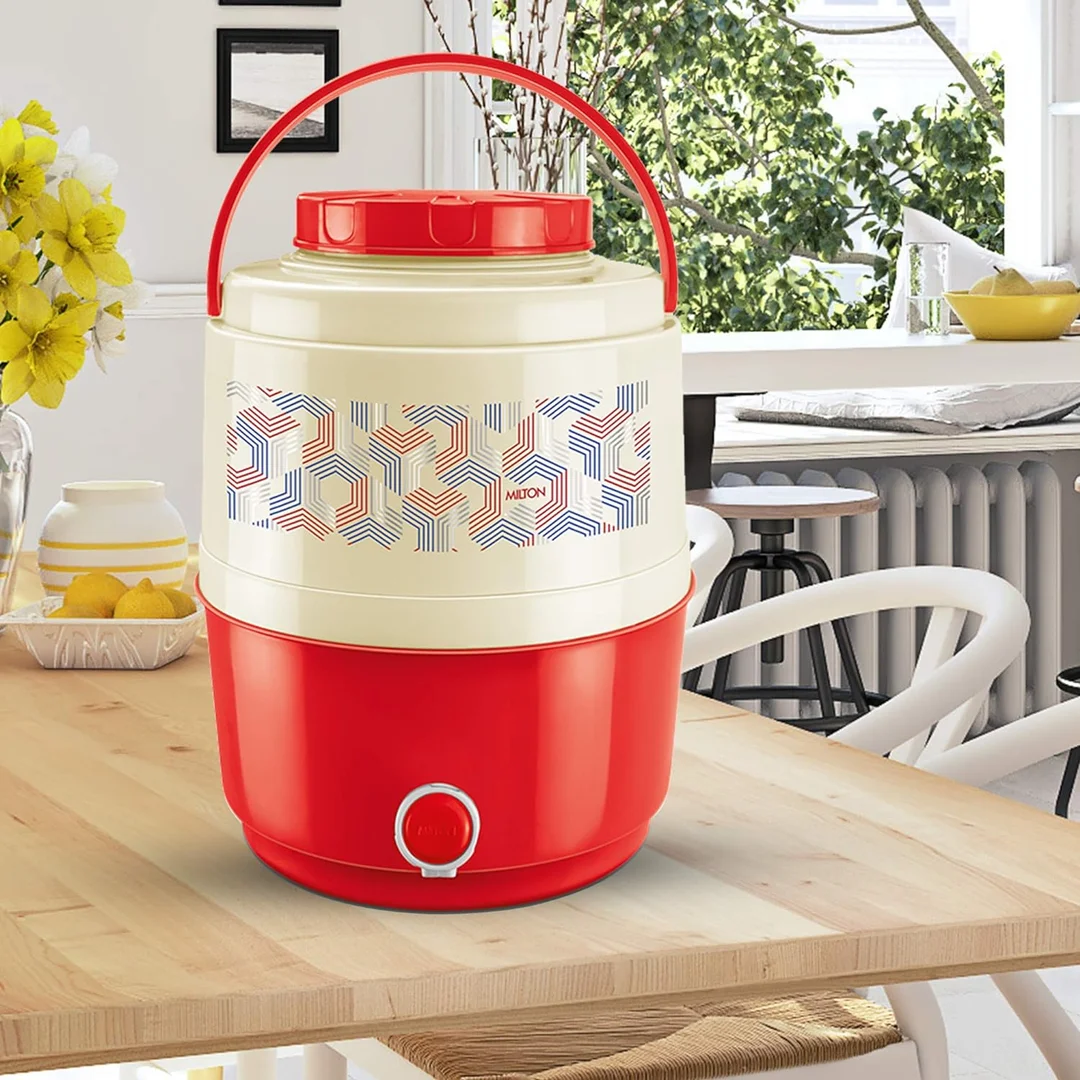 Milton New Kool Musafir 10000 Insulated Water Jug, 10 Litres, Red - Leak-Proof, Durable, Perfect for Travel and Picnics image 4