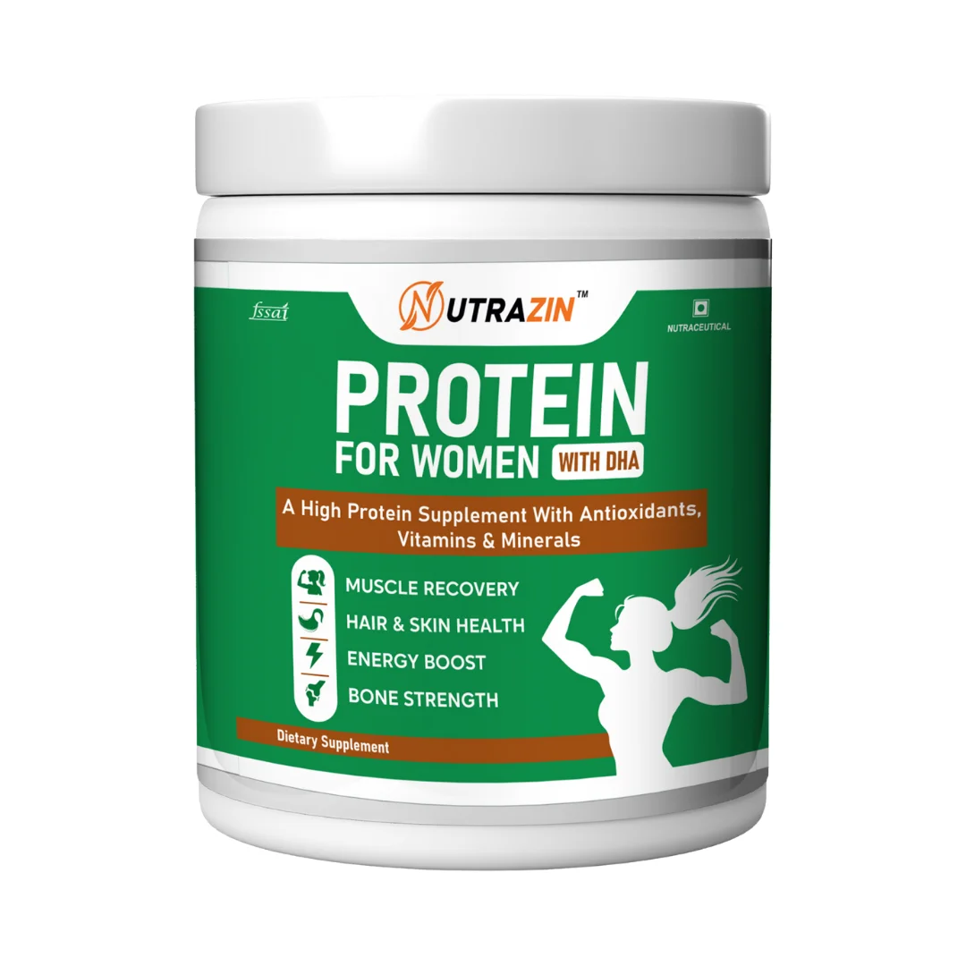 Nutrazin Women’s Protein Powder | High Protein Supplement with DHA | Antioxidants & Vitamins | 200g Wellness Formula image 1