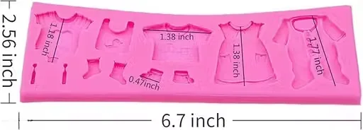 Baby Clothes Shape Silicone Chocolate Mould | 3D Candy Mold for Cake| Jelly| Chocolate | Reusable Bakeware for Baby Shower & Party | 1 Cavity| Non-Stick | Ideal for Fondant| Mousse & Dessert image 2