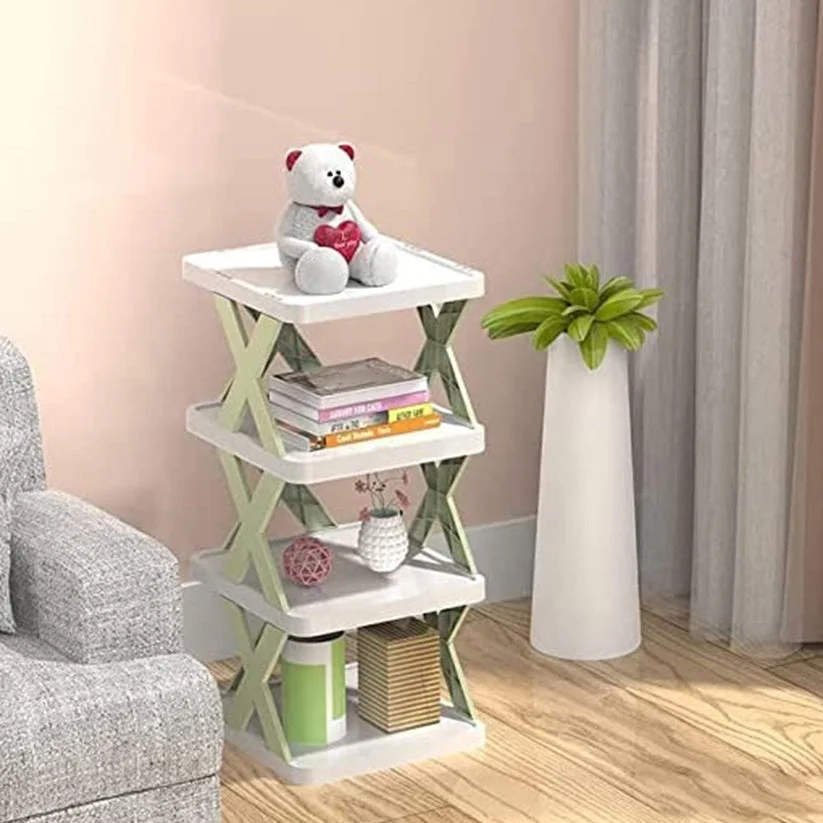 4‑Layer Space‑Saving Shoe Rack | Narrow Corner Shoe Tower Rack for Small Entryway |Easy Assembly| Durable Plastic Stand | Best Shoe Organizer image 1