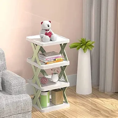 4‑Layer Space‑Saving Shoe Rack | Narrow Corner Shoe Tower Rack for Small Entryway |Easy Assembly|  Durable Plastic Stand | Best Shoe Organizer