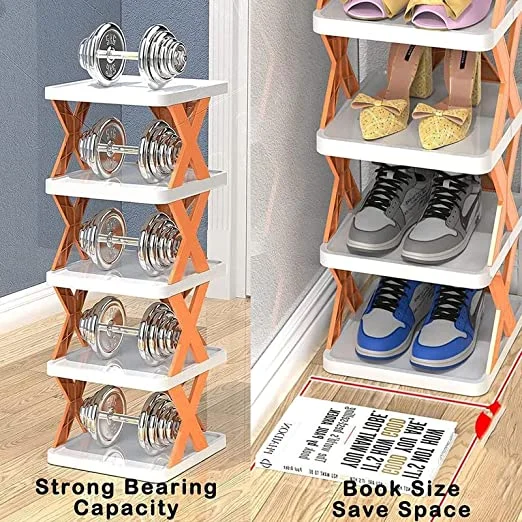 4‑Layer Space‑Saving Shoe Rack | Narrow Corner Shoe Tower Rack for Small Entryway |Easy Assembly| Durable Plastic Stand | Best Shoe Organizer image 2