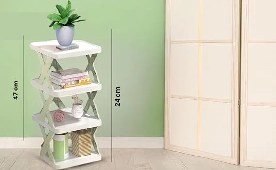 4‑Layer Space‑Saving Shoe Rack | Narrow Corner Shoe Tower Rack for Small Entryway |Easy Assembly| Durable Plastic Stand | Best Shoe Organizer image 4