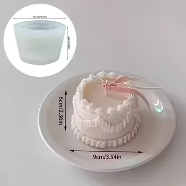 3D Birthday Cake Silicone Mold | Fondant Chocolate Resin & Candle Making Mold | Food Grade DIY Craft Silicone Clay Mold for Cake Decorating thumbnail 0