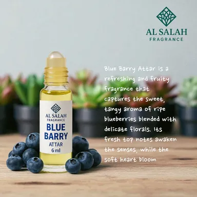 Blue Barry Mushk Fragrance Oil | 6ml Roll-On Attar | Long-Lasting Musk Perfume Oil for Men & Women | Non-Alcoholic Pocket Perfume Bottle thumbnail 2