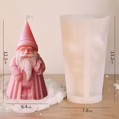 Gnome Silicone Candle Mould | Decorative Garden Gnome Resin & Clay Mould for DIY Candle thumbnail 0