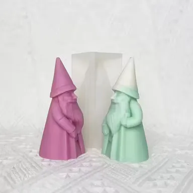 Gnome Silicone Candle Mould | Decorative Garden Gnome Resin & Clay Mould for DIY Candle thumbnail 3