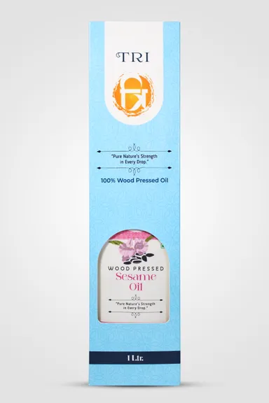 TRI Woodpressed Sesame Oil | Cold Pressed, Pure & Organic | Healthy Cooking & Skin Care | 500ml
