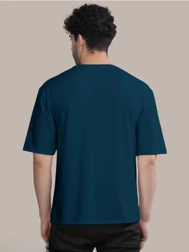 Men’s Stylish Cotton Printed Down Shoulder T-Shirt | Casual & Trendy Wear| Size M thumbnail 2
