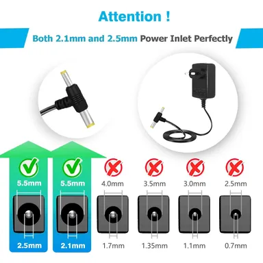 V3Deals 12V 1.5A DC Power Adapter (YA1215 SMPS) | 3 Pin Plug Charger for Set Top Box, CCTV Camera, LED Strip, TV, LCD Monitor, Printer & More (2.5mm x 5.5mm Jack)			 thumbnail 2