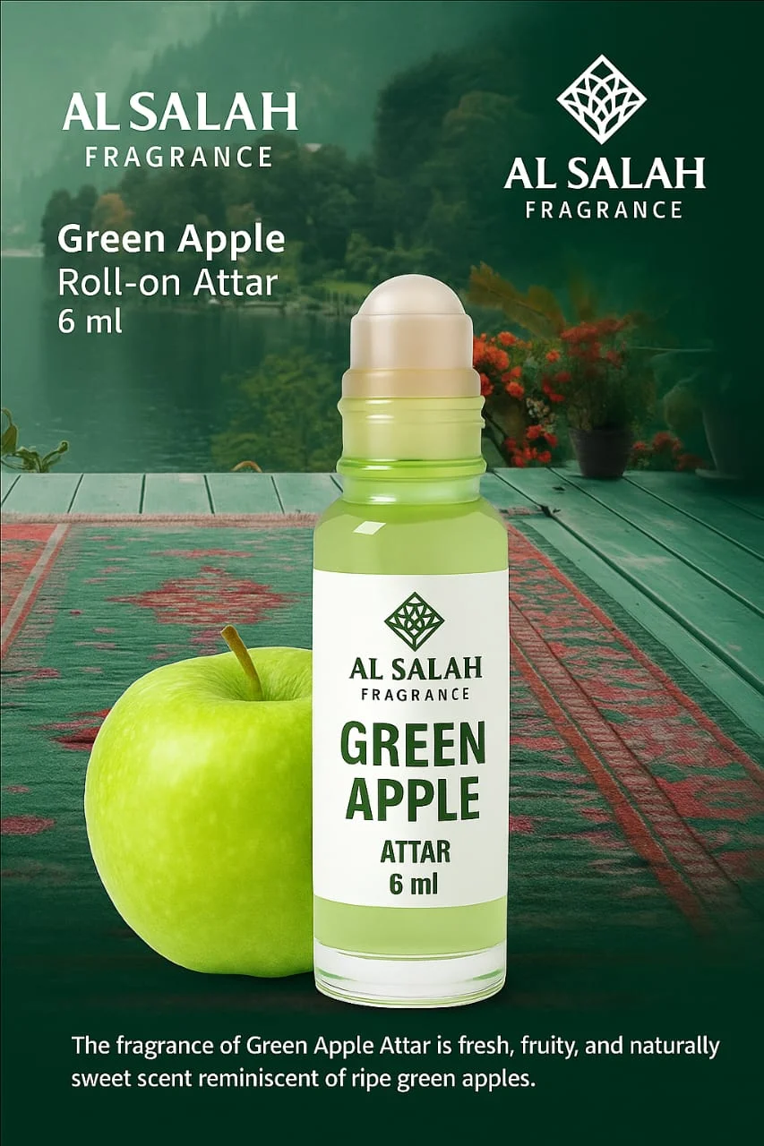 Green Apple Roll‑On Fragrance Oil 6 ml | Alcohol‑Free | Long‑Lasting | Crisp Fruity Aroma image 2