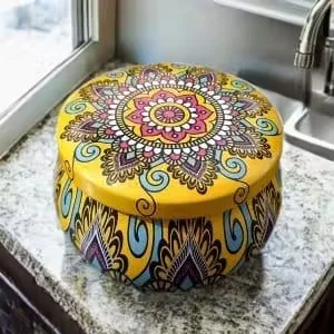 Small Round Tin Jewellery Boxes Pack of 2 | Small Round Tin Boxes | Travel Jewellery Medicine Organizer image 1