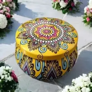 Small Round Tin Jewellery Boxes Pack of 2 |  Small Round Tin Boxes  | Travel  Jewellery  Medicine Organizer thumbnail 1