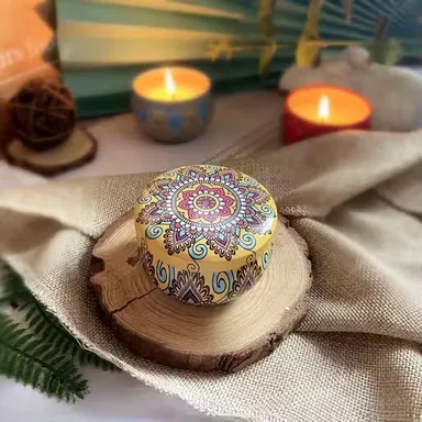 Small Round Tin Jewellery Boxes Pack of 2 |  Small Round Tin Boxes  | Travel  Jewellery  Medicine Organizer thumbnail 3