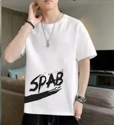 Men's Trendy Summer Wear Oversized Cotton Blend T-Shirt| Size L thumbnail 0