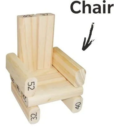 Wooden Jenga Block Game with Dice 48 Pcs | Fun Family Game| Party Game Set| Classic Tumble Tower Toy thumbnail 3