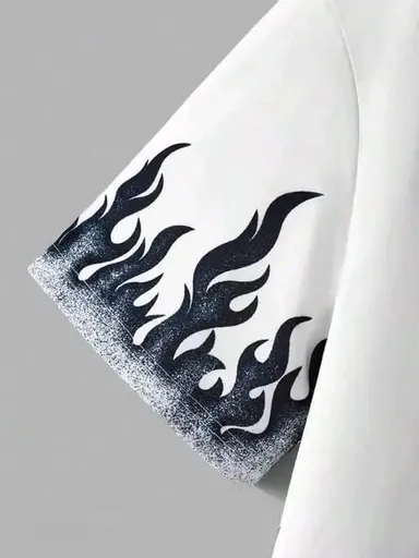 FIRE Printed Cotton T-Shirt – Half Sleeve Round Neck Unisex| Size XL thumbnail 2