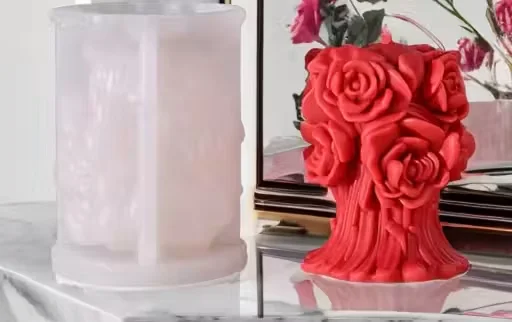 Rose Bouquet Candle Mould | 3D Silicone Decorative Flower Mold for Candle Making | Large 110mm x 81mm | Handmade Crafts & Gifting | image 3