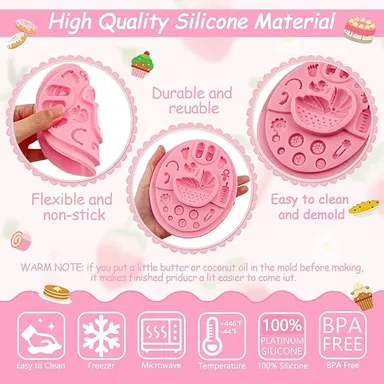 Baby Stroller Silicone Mold |BPA Free Food Grade Fondant Cake Toppers | Multipurpose Cupcake Candy Polymer Clay Decor thumbnail 1