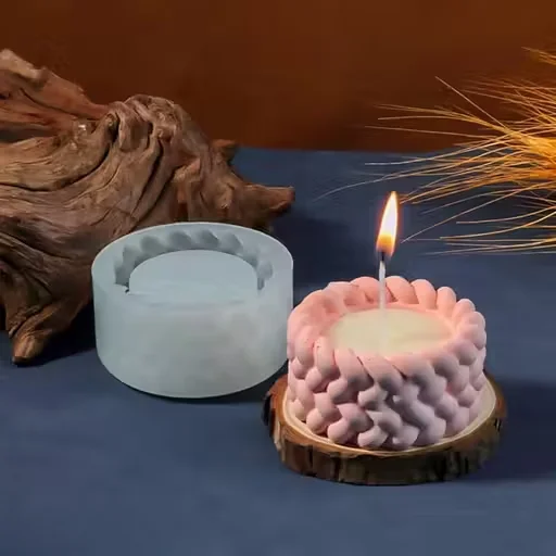 Knot Shape Tealight Holder Mold | 3D Silicone Candle & Jewelry Holder |Reusable Resin Mold for Home Decor| Cylinder Craft Mold image 2