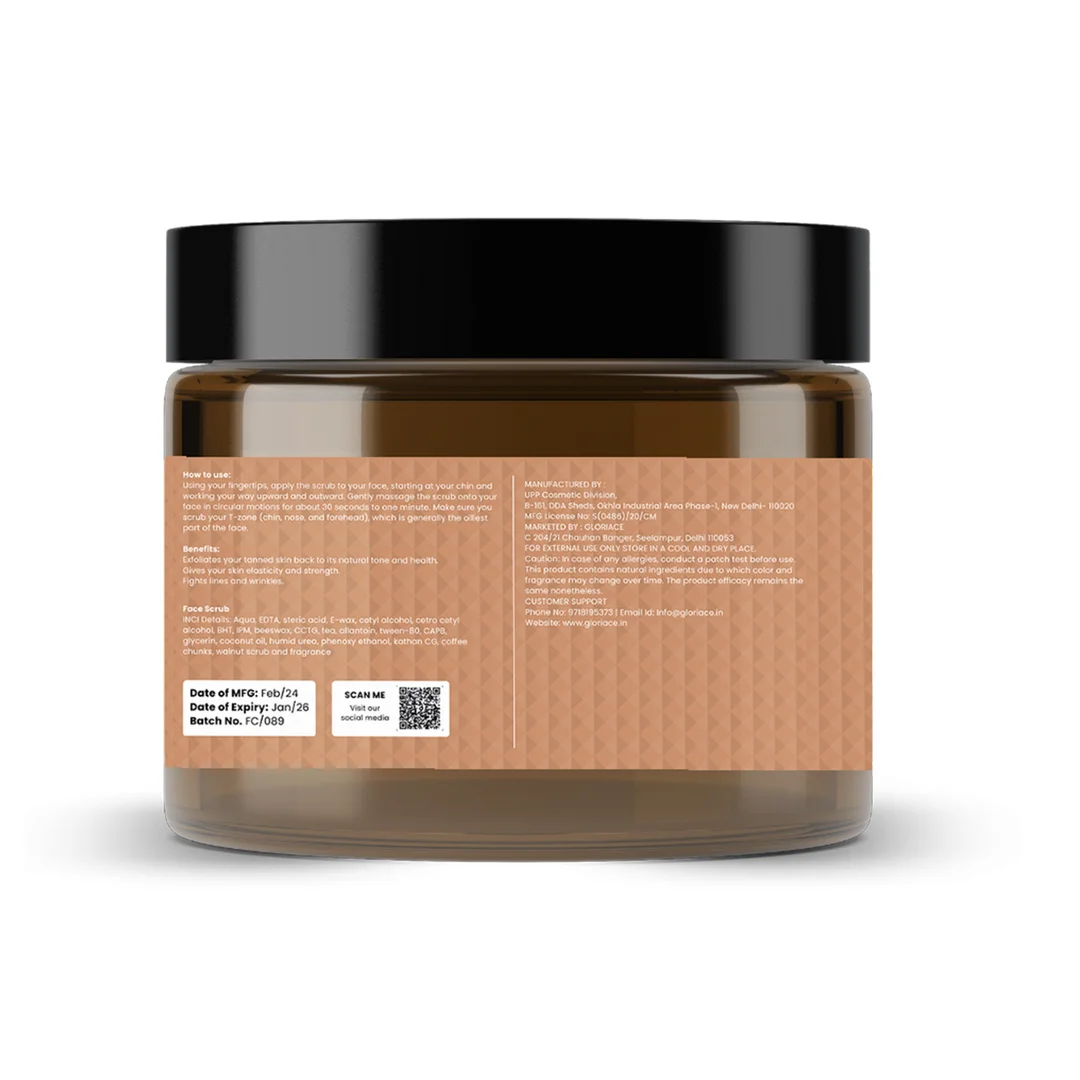 Face Scrub for Women | Coffee Aloe Vera Almond Oil | 100 g| glow‑boost image 3