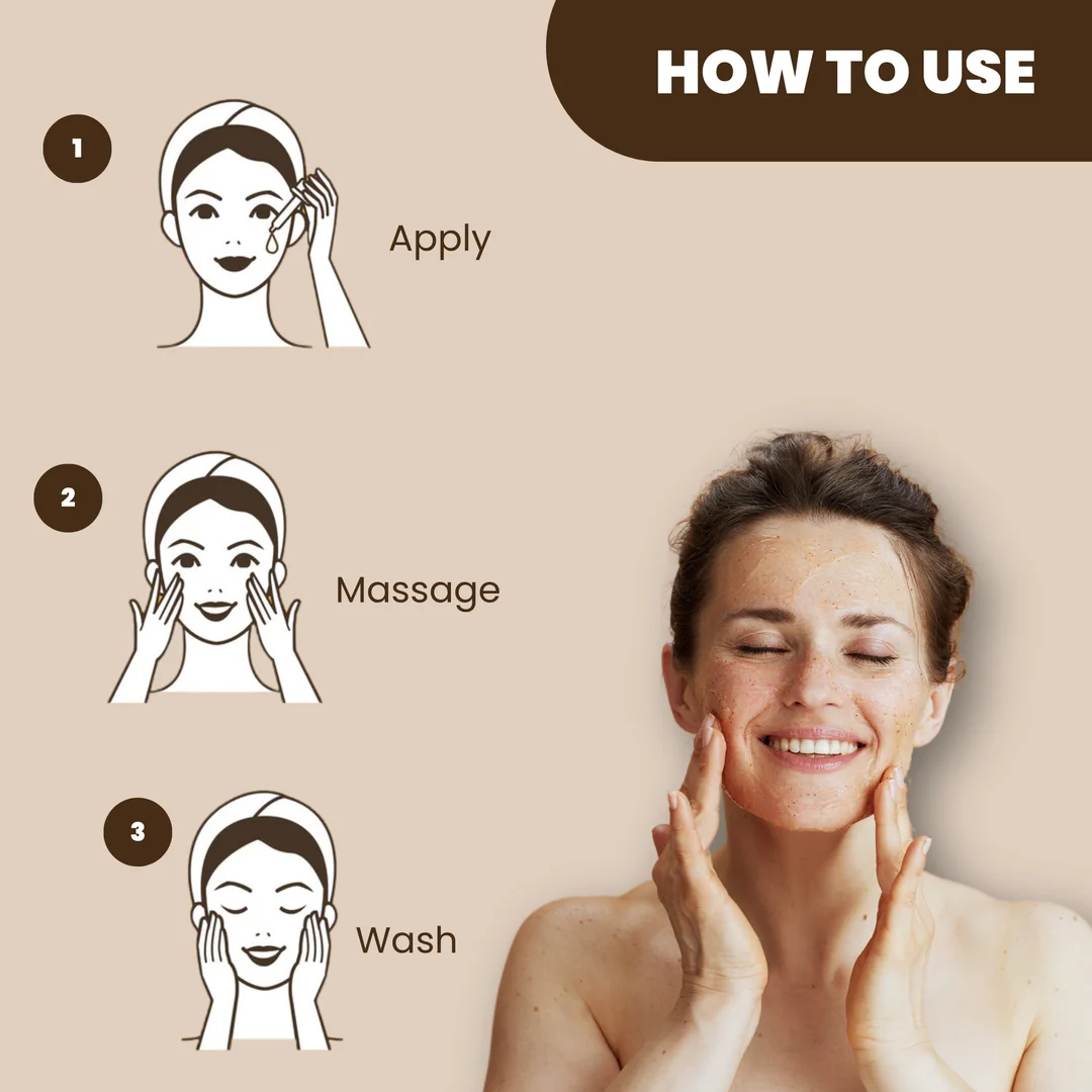Face Scrub for Women | Coffee Aloe Vera Almond Oil | 100 g| glow‑boost image 6