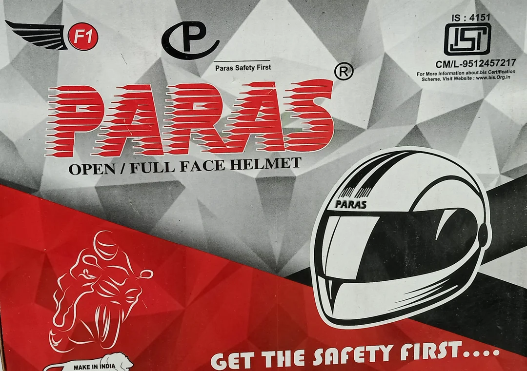 Paras Open Face Motorbike Helmet | Flip-Up Sun Visor | Matt Red Scooty Helmet for Men| Women & Youth Riders image 6