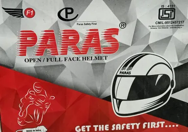 Paras Open Face Motorbike Helmet | Flip-Up Sun Visor | Matt Red Scooty Helmet for Men| Women & Youth Riders thumbnail 5