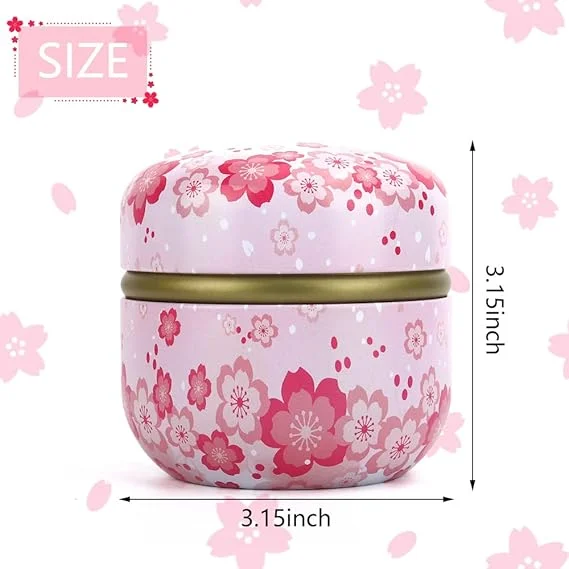 Japanese Style Metal Tin Jar with Lid | Airtight Spice Tea Candle Storage | Compact Travel Container image 1