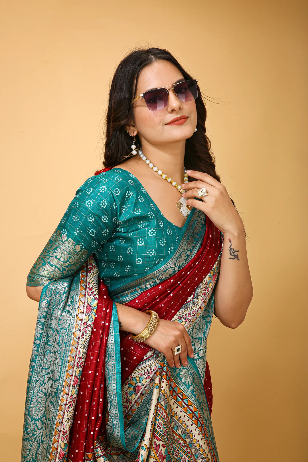 Maroon Rama Kanjivaram Art Silk Saree with Matching Blouse Piece for Women – Festival & Wedding Wear image 5