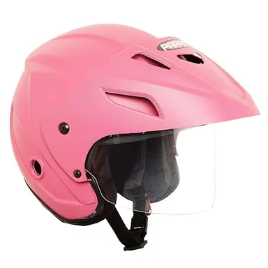 Paras Open Face Flip Up Sun Shield | Motorbike Scooty Helmet For Men Women Girls Boys Motorbike Helmet Pink thumbnail 1