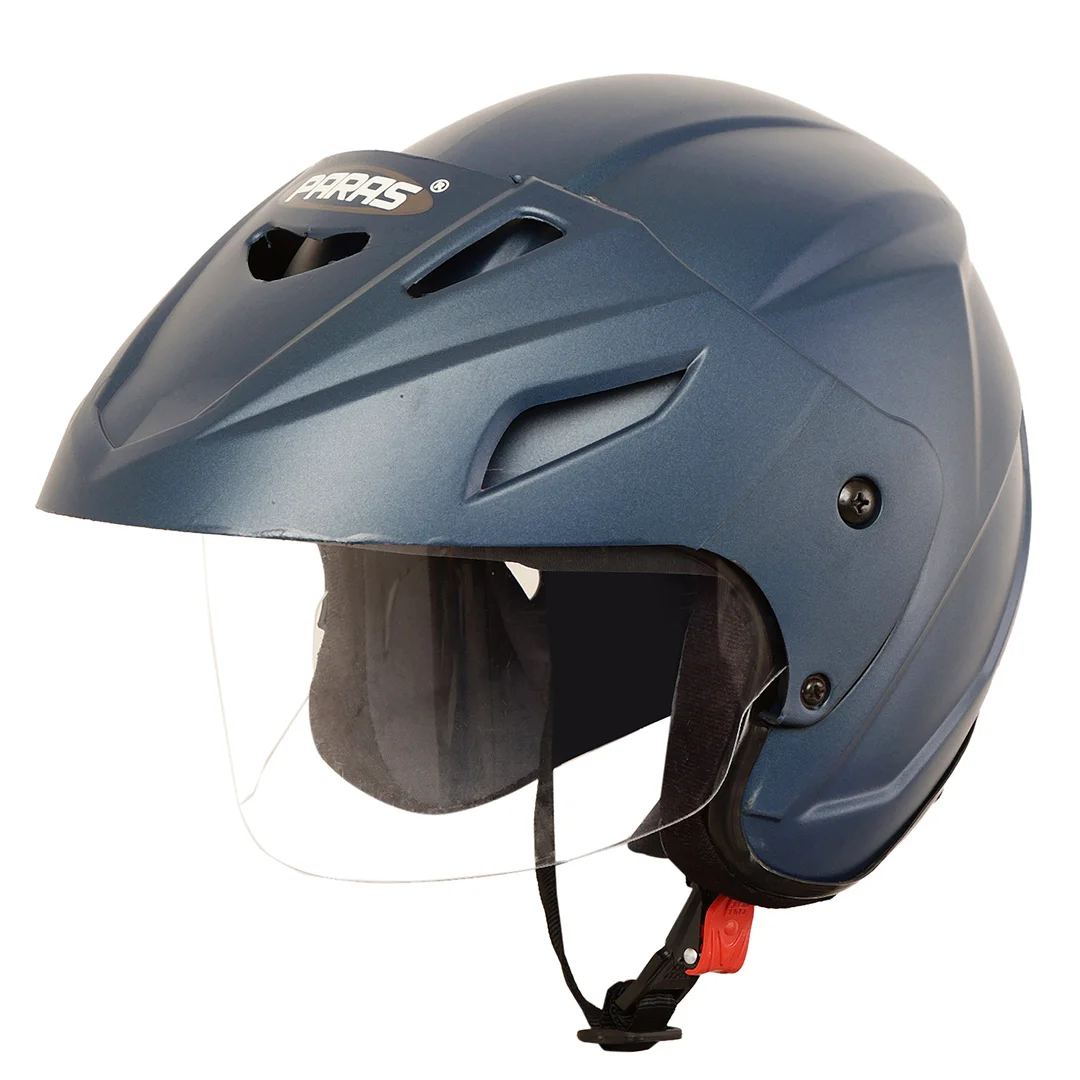 Paras Open Face Flip Up Sun Shield Motorbike | Scooty Helmet For Men Women Girls Boys Motorbike Helmet | Blue image 4
